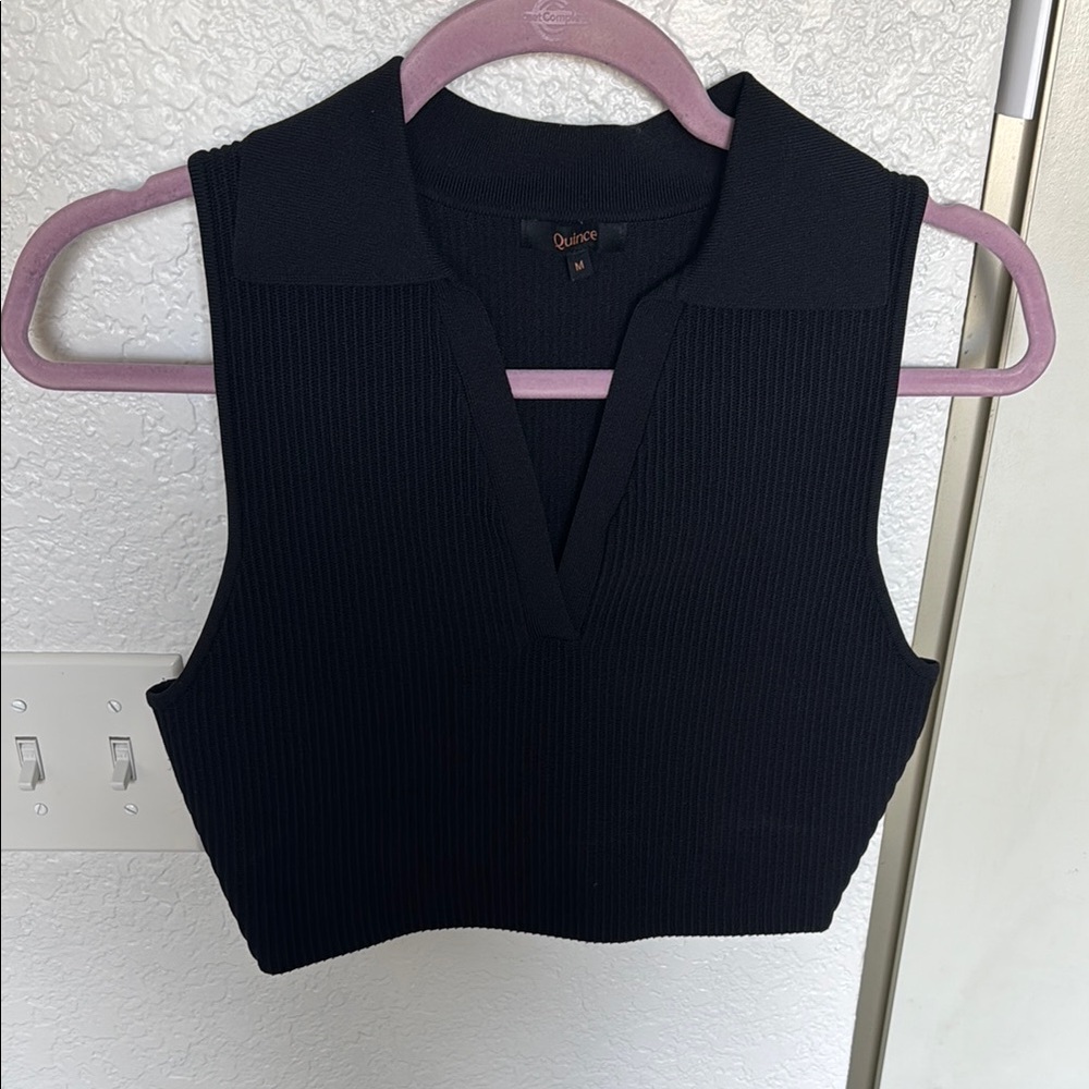 Quince Black Sleeveless Women's Top